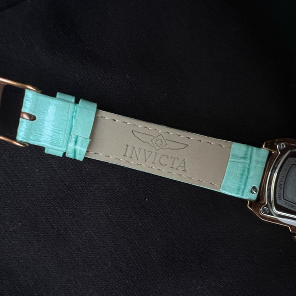 INVICTA Lupah Special Edition TRITNITE Night Glow Teal Croc Band - Picture 7 of 8